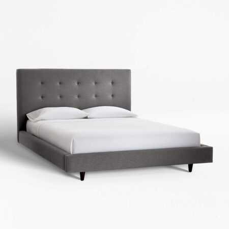 Fabric Double Bed With Headboard