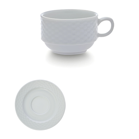 Tasse & Sous-Tasse en porcelaine – Modèle Polo – 200 ml
